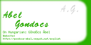 abel gondocs business card